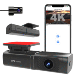 داش كام 4K من MNT مع كامرتين امامية وخلفية ورؤية ليلية محسنة - واي فاي + GPS وتخزين خارجي لحماية سيارتك