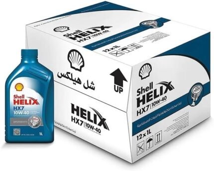 زيت محرك شل Helix HX7 10W-40 بتقنية تخليقية - مناسب لمحركات البنزين والديزل – كرتون ( 12 × 1 لتر)