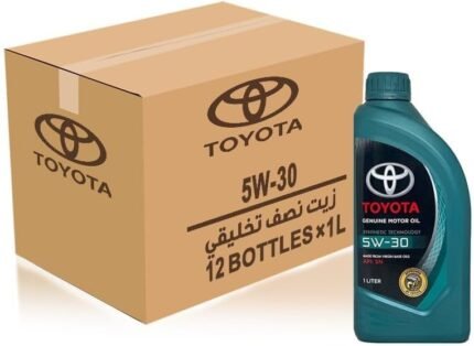 زيت محرك تويوتا الأصلي 5W-30 SN – تخليقي بالكامل لأداء محرك عالي وحماية تدوم